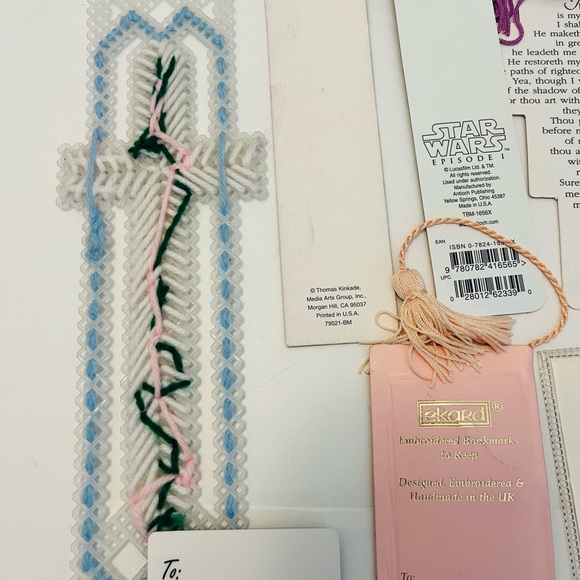 Vintage Bookmarks & Prayer Card Lot of 9 Religious Star Wars Thomas Kinkade - Picture 7 of 10